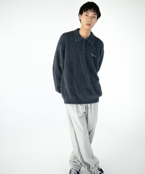 thisisneverthat（ディスイズネバーザット）の「SCT-Logo Shaggy Knit Polo（ニット/セーター・メンズ・グレー系その他/ライトブルー/チャコール・XL/S/M/L）」の10枚目の写真