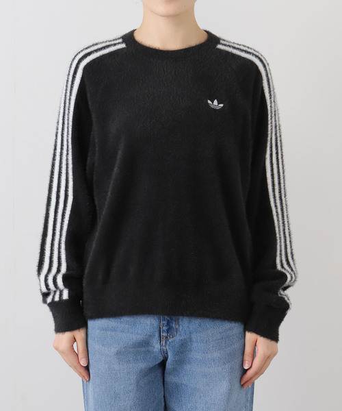 adidas(アディダス)の「adidas / アディダス HOLIDAY SWEATER(ニット/セーター・レディース・ブラック/ピンク・MEDIUM)」の7枚目の写真