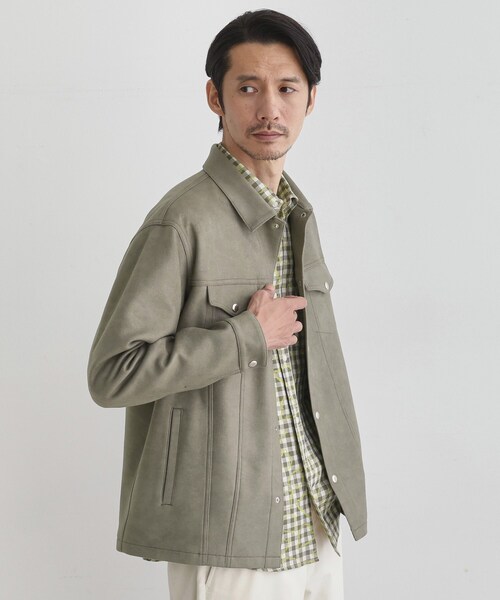 TAKEO KIKUCHI(タケオキクチ)の「【JUST ONE LAYER】ダウンファブリック ブルゾン(ブルゾン・メンズ・ネイビー/サンドベージュ・04/03/02)」の13枚目の写真