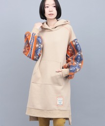 チチカカ | 裏起毛ｘボアスリーブフードワンピース(ワンピース)