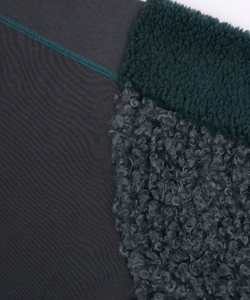 チチカカ（チチカカ）の「裏起毛ｘボアスリーブフードワンピース（ワンピース・レディース・ベージュ/チャコールグレー/ブルーグリーン・FREE）」の16枚目の写真