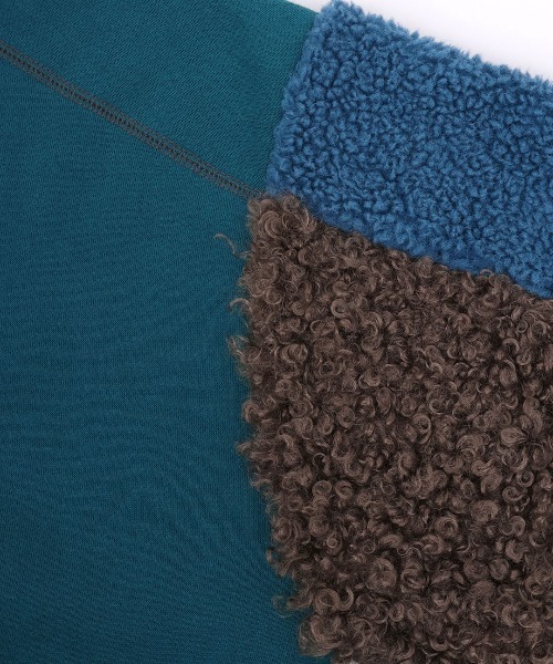 チチカカ（チチカカ）の「裏起毛ｘボアスリーブフードワンピース（ワンピース・レディース・ベージュ/チャコールグレー/ブルーグリーン・FREE）」の18枚目の写真