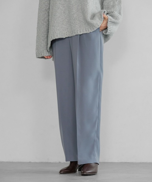 A part by（アパートバイ）の「サテンタックストレートパンツ（スラックス・レディース・ブラック/アイボリー/ブルー系その他3・SMALL/MEDIUM）」の7枚目の写真