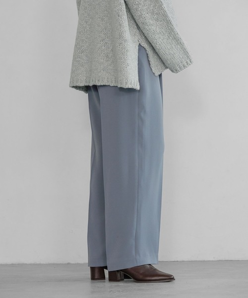 A part by（アパートバイ）の「サテンタックストレートパンツ（スラックス・レディース・ブラック/アイボリー/ブルー系その他3・SMALL/MEDIUM）」の8枚目の写真