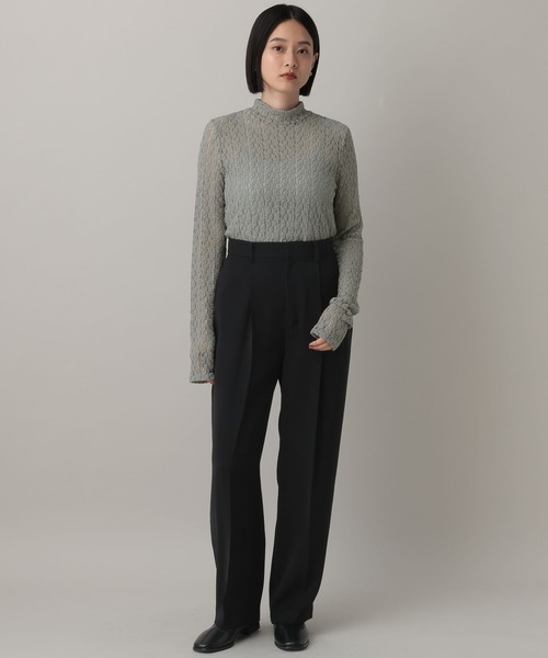 A part by（アパートバイ）の「サテンタックストレートパンツ（スラックス・レディース・ブラック/アイボリー/ブルー系その他3・SMALL/MEDIUM）」の17枚目の写真