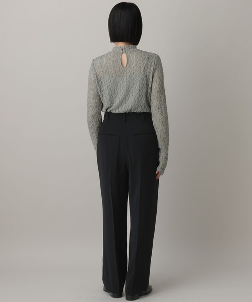 A part by（アパートバイ）の「サテンタックストレートパンツ（スラックス・レディース・ブラック/アイボリー/ブルー系その他3・SMALL/MEDIUM）」の18枚目の写真