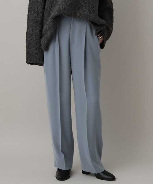 A part by（アパートバイ）の「サテンタックストレートパンツ（スラックス・レディース・ブラック/アイボリー/ブルー系その他3・SMALL/MEDIUM）」の12枚目の写真