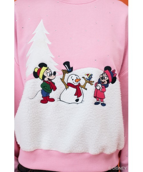 Disney SERIES CREATED by MUS(ディズニーシリーズクリエイテッドバイエムユーエス)の「MD WINTERRY プルオーバー/MICKEY(スウェット・レディース・ネイビー/ライトピンク・FREE)」の12枚目の写真