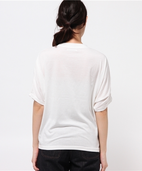 OUTLET（アウトレット）の「【Discoat Parisien】BIGドルマンポケ付P/O（Tシャツ/カットソー・レディース・オフホワイト/杢グレー・LARGE/MEDIUM）」の5枚目の写真