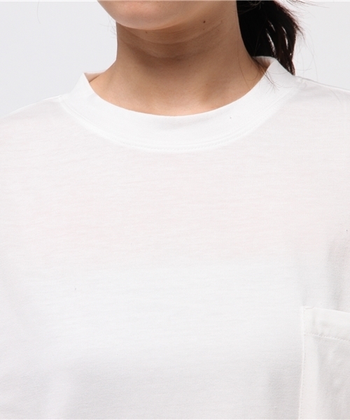 OUTLET（アウトレット）の「【Discoat Parisien】BIGドルマンポケ付P/O（Tシャツ/カットソー・レディース・オフホワイト/杢グレー・LARGE/MEDIUM）」の6枚目の写真