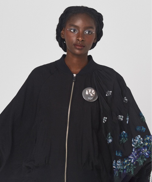 bedsidedrama（ベットサイドドラマ）の「Mosaic Garden Blouson（ブルゾン・レディース・ホワイト/ブラック・1/2）」の2枚目の写真