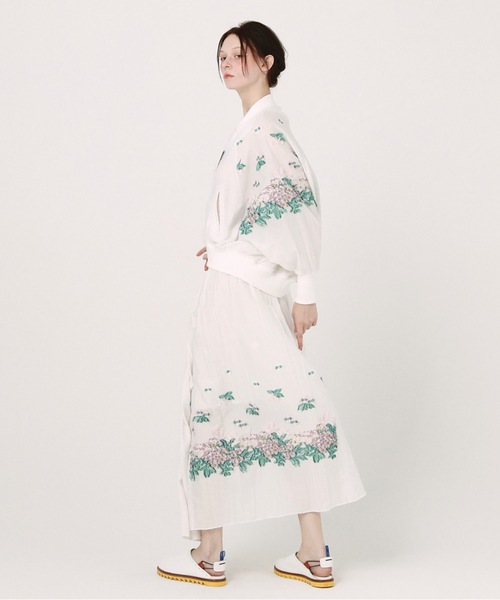 bedsidedrama（ベットサイドドラマ）の「Mosaic Garden Blouson（ブルゾン・レディース・ホワイト/ブラック・1/2）」の9枚目の写真