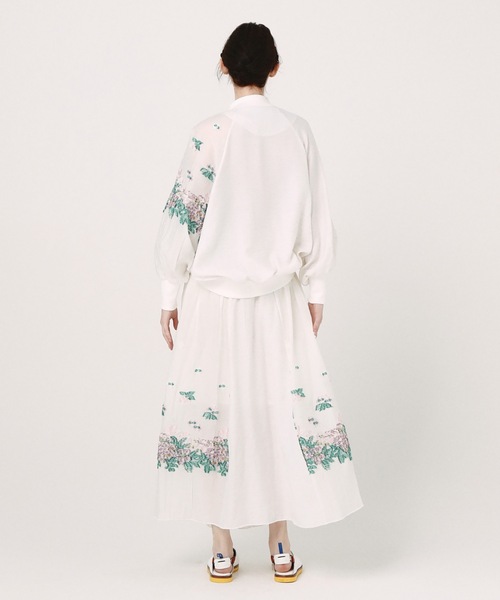 bedsidedrama（ベットサイドドラマ）の「Mosaic Garden Blouson（ブルゾン・レディース・ホワイト/ブラック・1/2）」の10枚目の写真