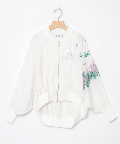 bedsidedrama（ベットサイドドラマ）の「Mosaic Garden Blouson（ブルゾン・レディース・ホワイト/ブラック・1/2）」の11枚目の写真