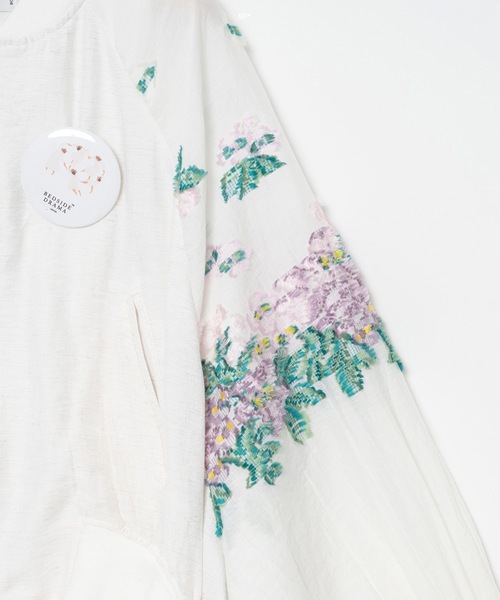 bedsidedrama（ベットサイドドラマ）の「Mosaic Garden Blouson（ブルゾン・レディース・ホワイト/ブラック・1/2）」の15枚目の写真