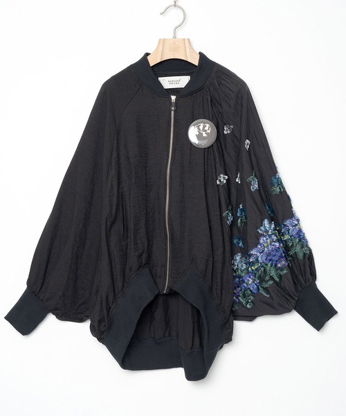 bedsidedrama（ベットサイドドラマ）の「Mosaic Garden Blouson（ブルゾン・レディース・ホワイト/ブラック・1/2）」の16枚目の写真