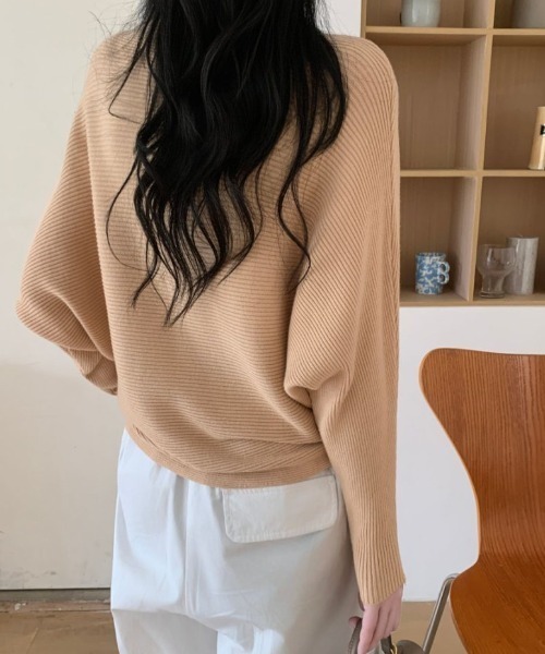 ABITOKYO(アビトーキョー)の「ドルマンリブニットプルオーバー(ニット/セーター・レディース・グレー/ブラック/モカ/アイボリー・FREE)」の13枚目の写真
