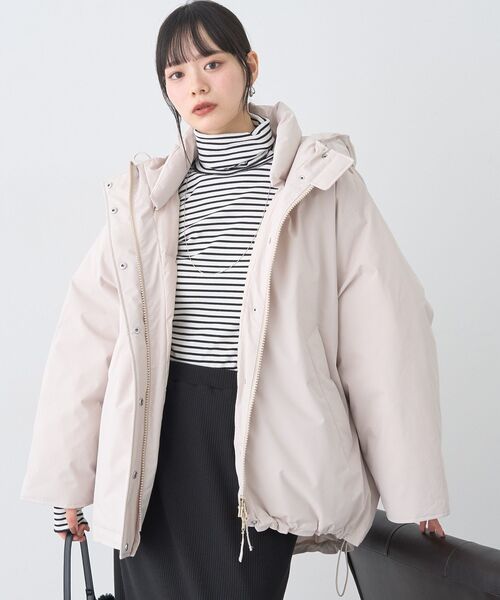 セール】【防風/2025AW】フーデットパファーコート（ダウンジャケット