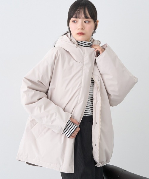 earth music&ecology（アースミュージックアンドエコロジー）の「【防風/2025AW】フーデットパファーコート（ダウンジャケット/コート・レディース・アイボリー/ブラック/ベージュ・L/M）」の11枚目の写真