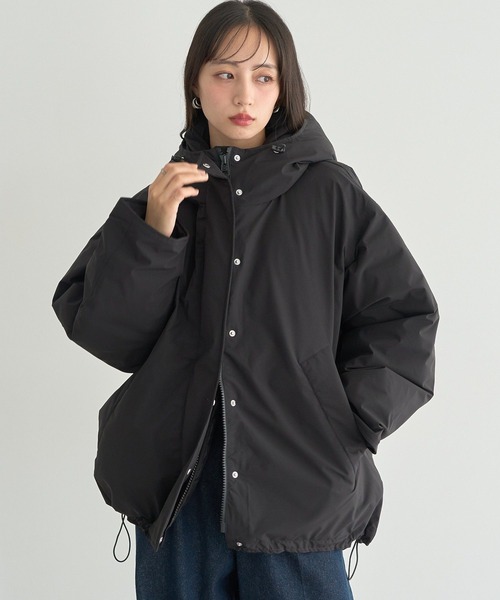 セール】【防風/2025AW】フーデットパファーコート（ダウンジャケット