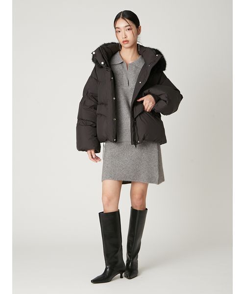 FRAY I.Dラクーンダブルフェイスポロカラープルオーバーセットアップ ラクーンダブルフェイスポロカラープルオーバー(ニット)｜トップス