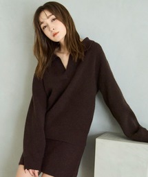 FRAY I.D | ラクーンダブルフェイスポロカラープルオーバー(ニット/セーター)