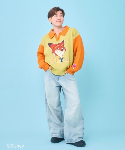 Disney(ディズニー)の「ズートピア / スキッパーニット(ニット/セーター・レディース・グリーン/ネイビー・FREE)」の16枚目の写真
