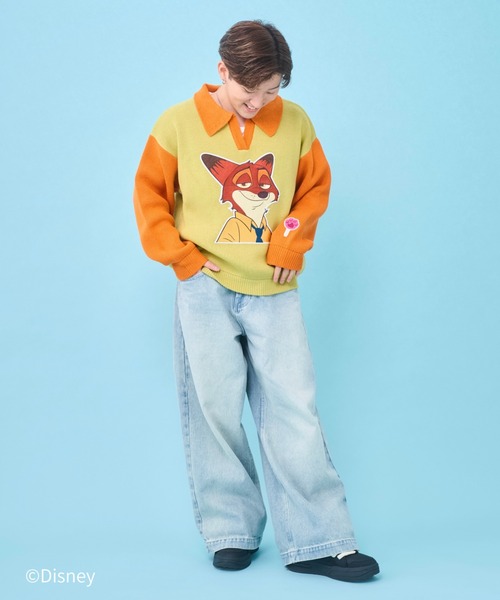 Disney(ディズニー)の「ズートピア / スキッパーニット(ニット/セーター・レディース・グリーン/ネイビー・FREE)」の18枚目の写真
