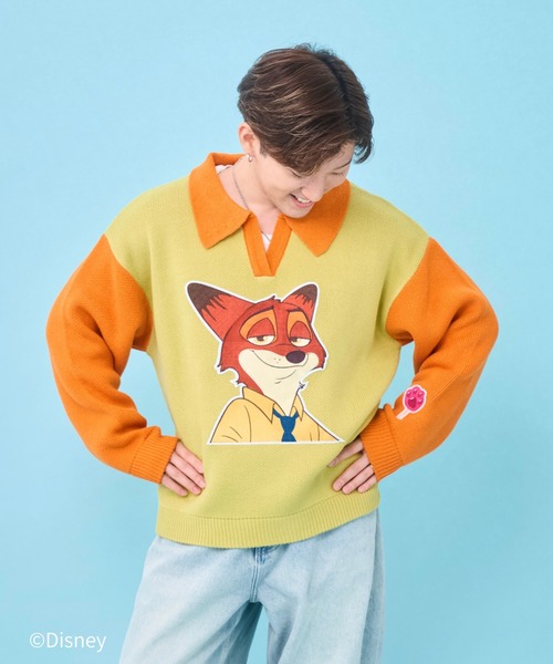 Disney(ディズニー)の「ズートピア / スキッパーニット(ニット/セーター・レディース・グリーン/ネイビー・FREE)」の14枚目の写真