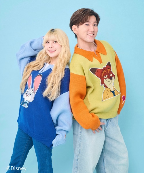 Disney(ディズニー)の「ズートピア / スキッパーニット(ニット/セーター・レディース・グリーン/ネイビー・FREE)」の19枚目の写真