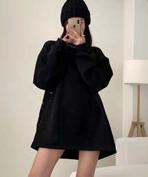 裏起毛オーバーサイズスウェット/ミニワンピース