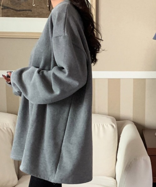 yuue' ( wear )（ユーイ）の「裏起毛オーバーサイズスウェット/ミニワンピース（スウェット・レディース・ライトグレー/グレー/ブラック・FREE）」の7枚目の写真