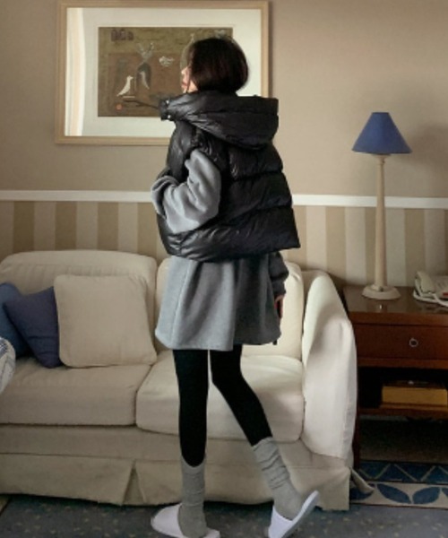 yuue' ( wear )（ユーイ）の「裏起毛オーバーサイズスウェット/ミニワンピース（スウェット・レディース・ライトグレー/グレー/ブラック・FREE）」の13枚目の写真