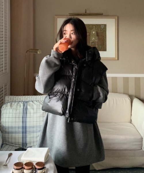 yuue' ( wear )（ユーイ）の「裏起毛オーバーサイズスウェット/ミニワンピース（スウェット・レディース・ライトグレー/グレー/ブラック・FREE）」の14枚目の写真