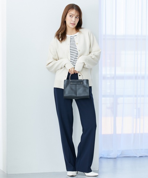 slattgir(スラットジール)の「高身長 裏あったかカットソーきれいめワイドパンツ丈長め・トールサイズ(その他パンツ・レディース・ライラック/ネイビー/ブラック/アイボリー・TLL/TL/T3L/TM/T5L/T4L)」の12枚目の写真