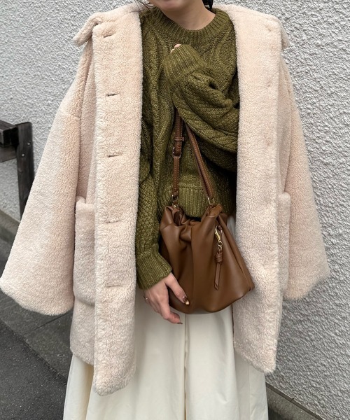 nuance gather shoulder bag/ニュアンスギャザーショルダーバッグ