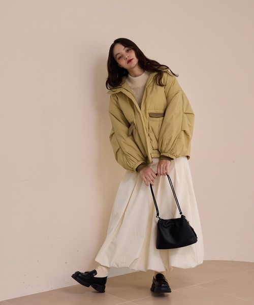 OLUN(オルン)の「nuance gather shoulder bag/ニュアンスギャザーショルダーバッグ(ショルダーバッグ・レディース・ブラウン/ブラック/ベージュ・FREE)」の20枚目の写真