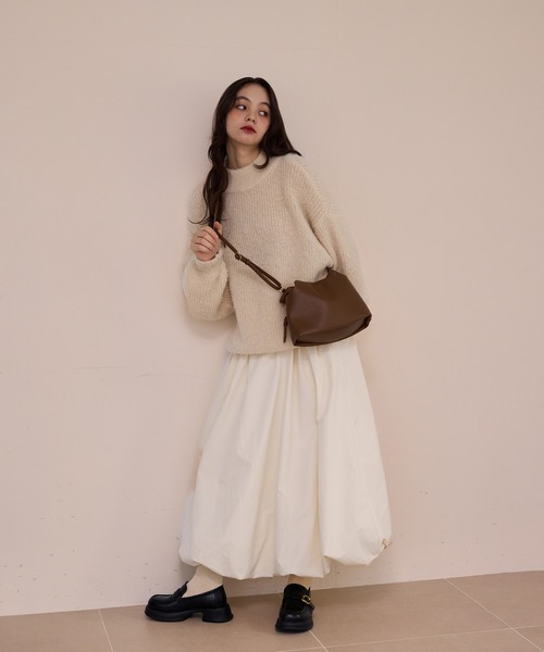 nuance gather shoulder bag/ニュアンスギャザーショルダーバッグ