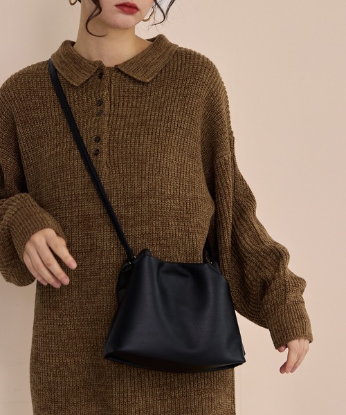 OLUN(オルン)の「nuance gather shoulder bag/ニュアンスギャザーショルダーバッグ(ショルダーバッグ・レディース・ブラウン/ブラック/ベージュ・FREE)」の15枚目の写真