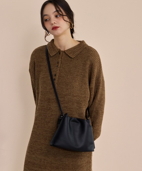 OLUN(オルン)の「nuance gather shoulder bag/ニュアンスギャザーショルダーバッグ(ショルダーバッグ・レディース・ブラウン/ブラック/ベージュ・FREE)」の16枚目の写真