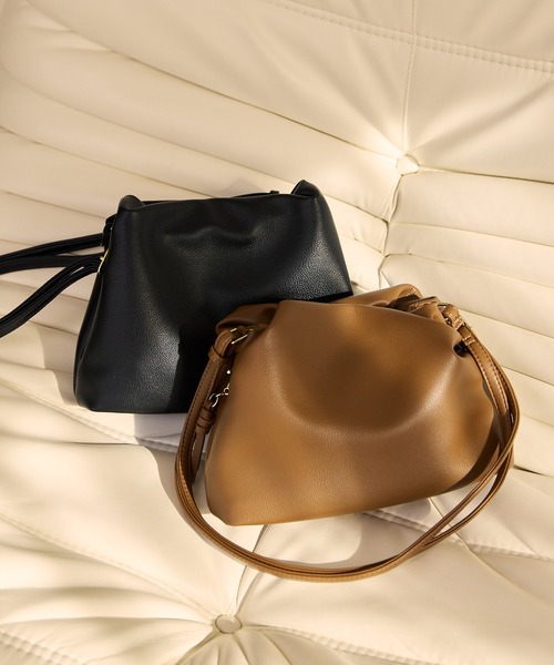 nuance gather shoulder bag/ニュアンスギャザーショルダーバッグ