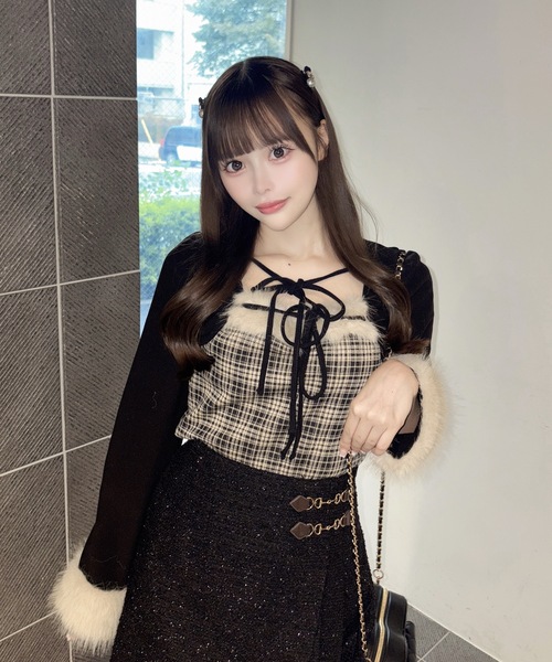 one way(ワンウェイ)の「ファー付きボレロ風トップス(Tシャツ/カットソー・レディース・ブラック系その他/ブラウン系その他/グレー系その他/ベージュ系その他/ライトグレー・FREE)」の14枚目の写真