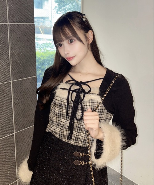 one way(ワンウェイ)の「ファー付きボレロ風トップス(Tシャツ/カットソー・レディース・ブラック系その他/ブラウン系その他/グレー系その他/ベージュ系その他/ライトグレー・FREE)」の16枚目の写真