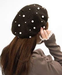 DearMyLoveRose（ディアマイラブローズ）の「メニーパールベレー帽（ハンチング/ベレー帽）」