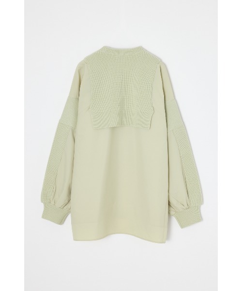 nagonstans(ナゴンスタンス)の「Mix knit アップリケプルオーバー(ニット/セーター・レディース・ブラック/ベージュ・MEDIUM)」の3枚目の写真