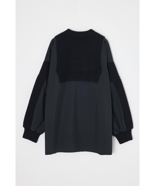nagonstans(ナゴンスタンス)の「Mix knit アップリケプルオーバー(ニット/セーター・レディース・ブラック/ベージュ・MEDIUM)」の4枚目の写真