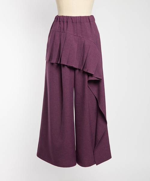 gomme（ゴム）の「フリルトロパンツ（その他パンツ・レディース・パープル/チャコールグレー/ブラック・MEDIUM）」の9枚目の写真