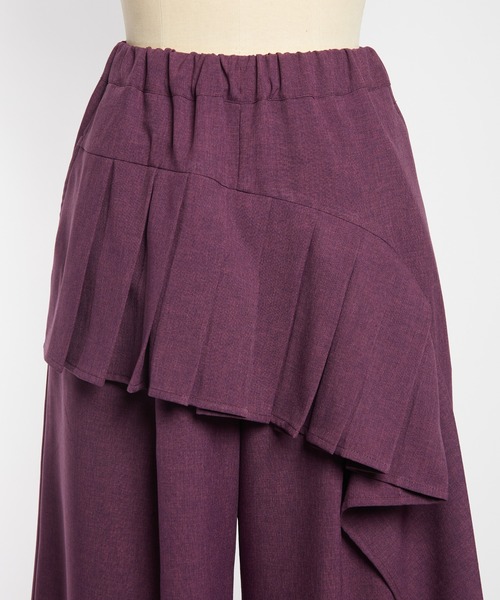 gomme（ゴム）の「フリルトロパンツ（その他パンツ・レディース・パープル/チャコールグレー/ブラック・MEDIUM）」の11枚目の写真