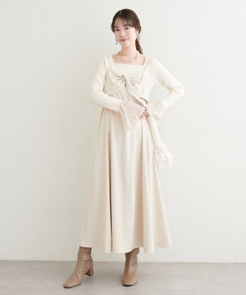 natural couture(ナチュラルクチュール)の「【WEB限定】袖フリルニット(ニット/セーター・レディース・ブラック/アイボリー/ブラウン・FREE)」の7枚目の写真