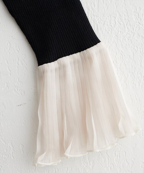 natural couture(ナチュラルクチュール)の「【WEB限定】袖フリルニット(ニット/セーター・レディース・ブラック/アイボリー/ブラウン・FREE)」の19枚目の写真